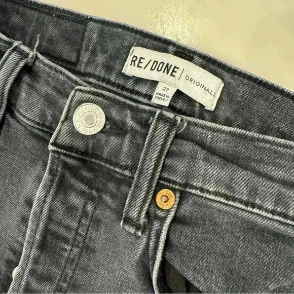 RE/DONE Originals High Rise Ankle Crop in Faded Black 27 146770 - Picture 7 of 8